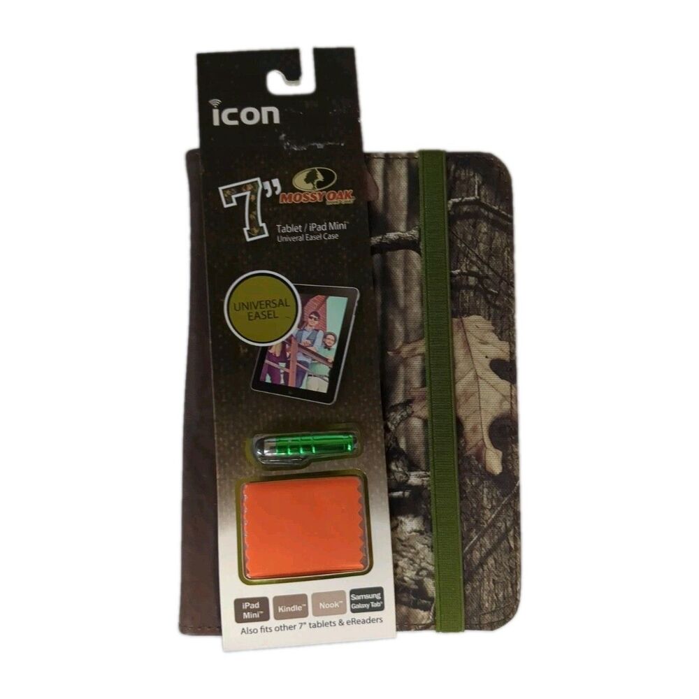 ICON MOSSY OAK 7" Universal Easel Tablet/iPad mini/E-Reader Protector Case Camo